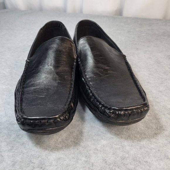 * Winston Comfortable Square Toe Black Loafers Men's Size's - Picture 5 of 9